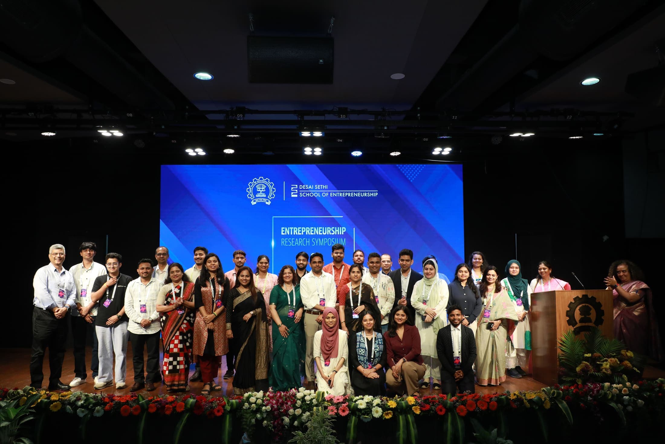 The DSSE team on stage at the Entrepreneurship Research Symposium, IIT Bombay